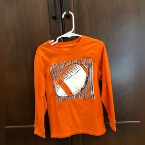Carter’s kids orange football long sleeve shirt size 6